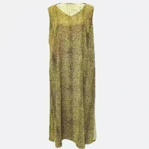 Emma James Cheetah Print Sleeveless Maxi Dress Size 16 W